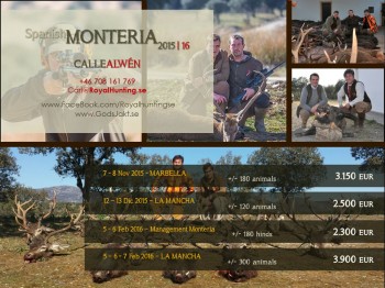 Monteria drevjakt i Spanien GodsJakt.se RoyalHunting.se